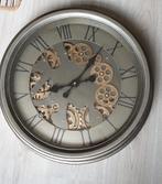 klok 52 cm industrieel goud kleurig radar tandwiel radar, Ophalen, Nieuw, Analoog, Wandklok
