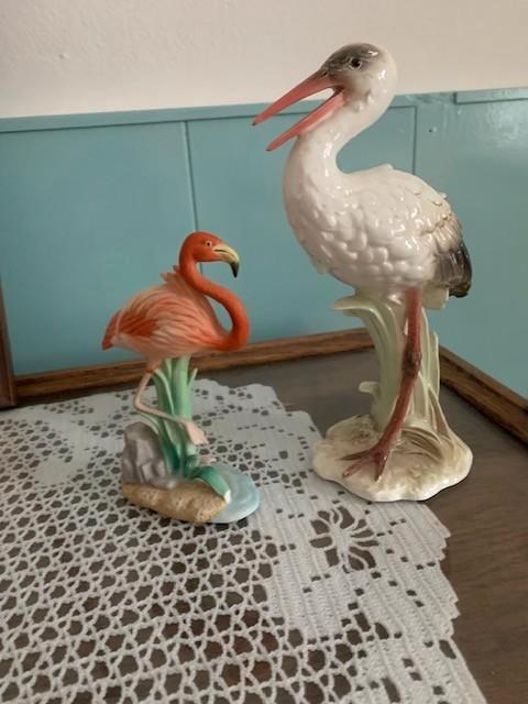 Goebel Ooievaar en Flamingo, Verzamelen, Beelden en Beeldjes, Zo goed als nieuw, Dier, Ophalen of Verzenden