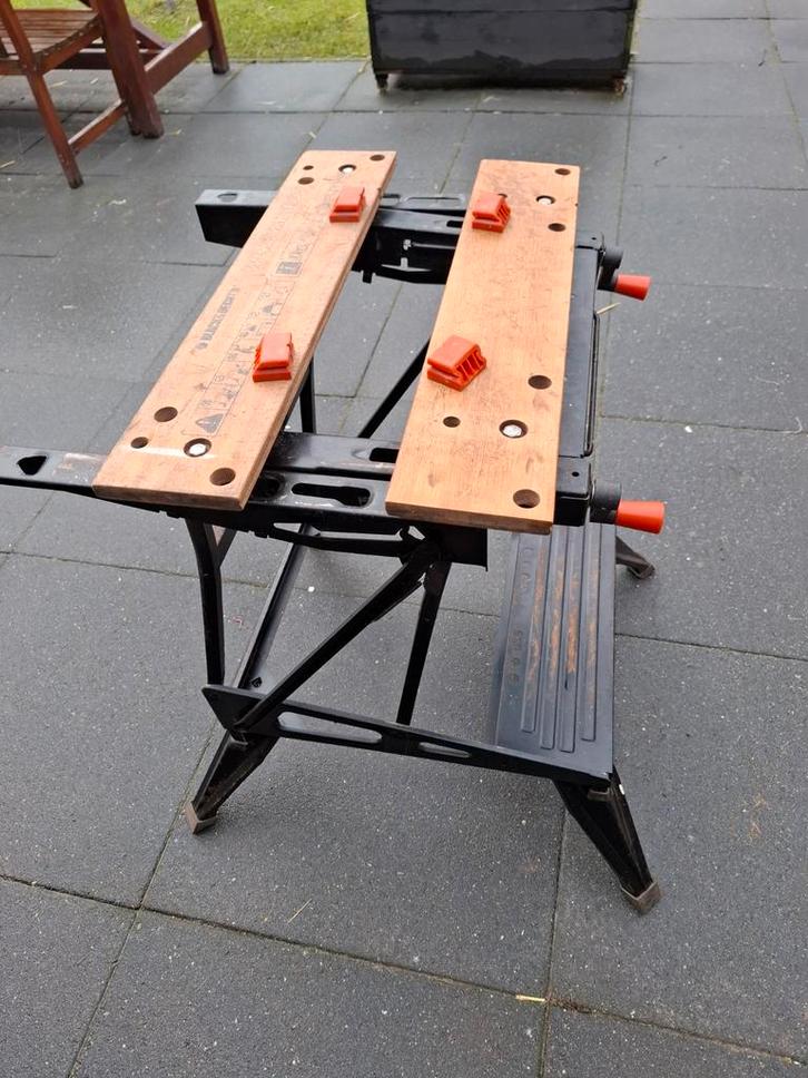 Workmate Black&Decker, type 550, inklapbare werkbank, Doe-het-zelf en Verbouw, Werkbanken, Gebruikt, Minder dan 70 cm, Inklapbaar
