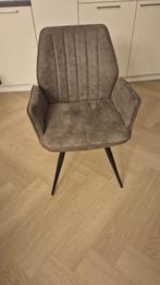 Nieuw! ZGAN! Profijtmeubel 4 eetkamerstoelen taupe/zwart, Ophalen, Zo goed als nieuw, Overige kleuren, Vijf, Zes of meer stoelen