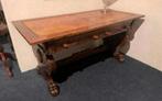 Antiek notaris tafel bureau met leren inleg Tafelburo, Ophalen