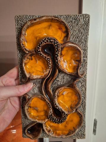 Wanddecoratie Jan van Erp oranje bloemen  beschikbaar voor biedingen