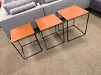 3 Showmodel Jori Ascot bijzettafel leer Design Tafel set, Ophalen of Verzenden, Nieuw, Minder dan 55 cm