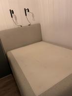 Ikea bed 140x 200cm boxspring  , matras & topper, Wit, Zo goed als nieuw, Twijfelaar, Hout