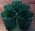 5 Arcopal Arcoroc Sierra Groene Vintage Glazen Set bekers, Ophalen of Verzenden