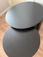 Set van 2 zwarte salontafels in prijs verlaagd!!, 45 tot 60 cm, Overige materialen, Rond, Zo goed als nieuw