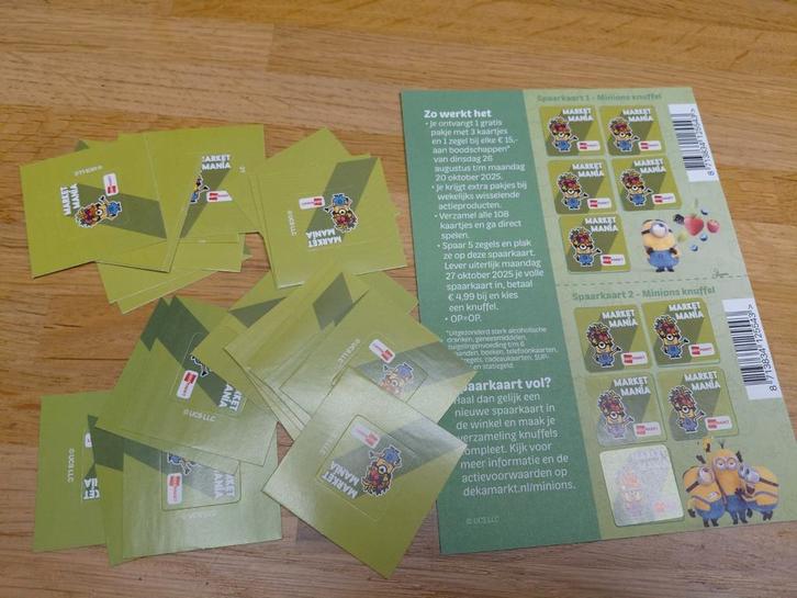Minions Fruitfeest spaarkaart Dekamarkt, Verzamelen, Supermarktacties, Ophalen of Verzenden