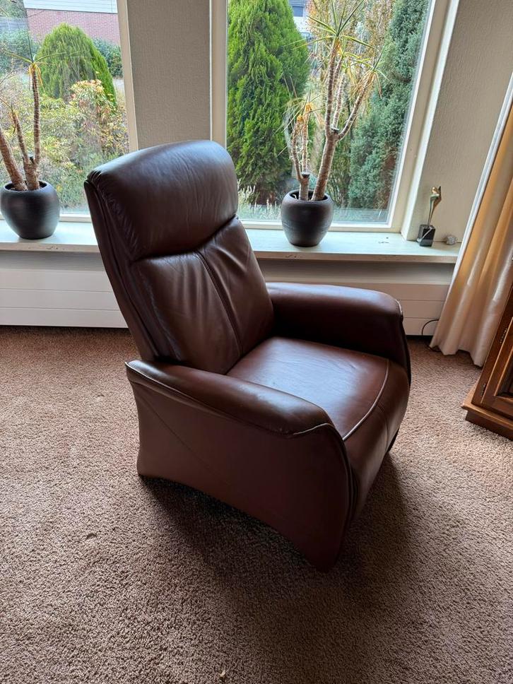 Sta op stoel - handmatig - goede staat, Huis en Inrichting, Fauteuils, Zo goed als nieuw, Leer, 75 tot 100 cm, Ophalen