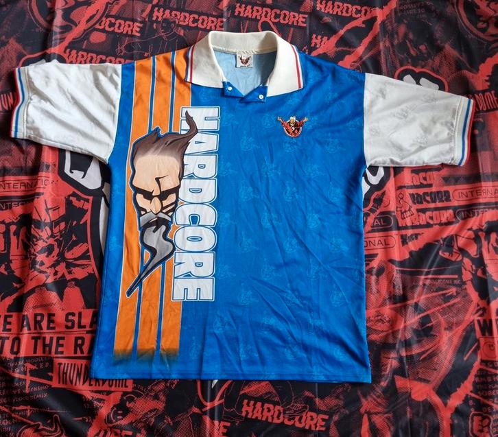 Thunderdome Soccershirt XL ID&T Hardcore Gabber Early 90s, Kleding | Heren, T-shirts, Gedragen, Maat 56/58 (XL), Verzenden