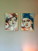 Set van 2 Aquarel Portretten, Ophalen
