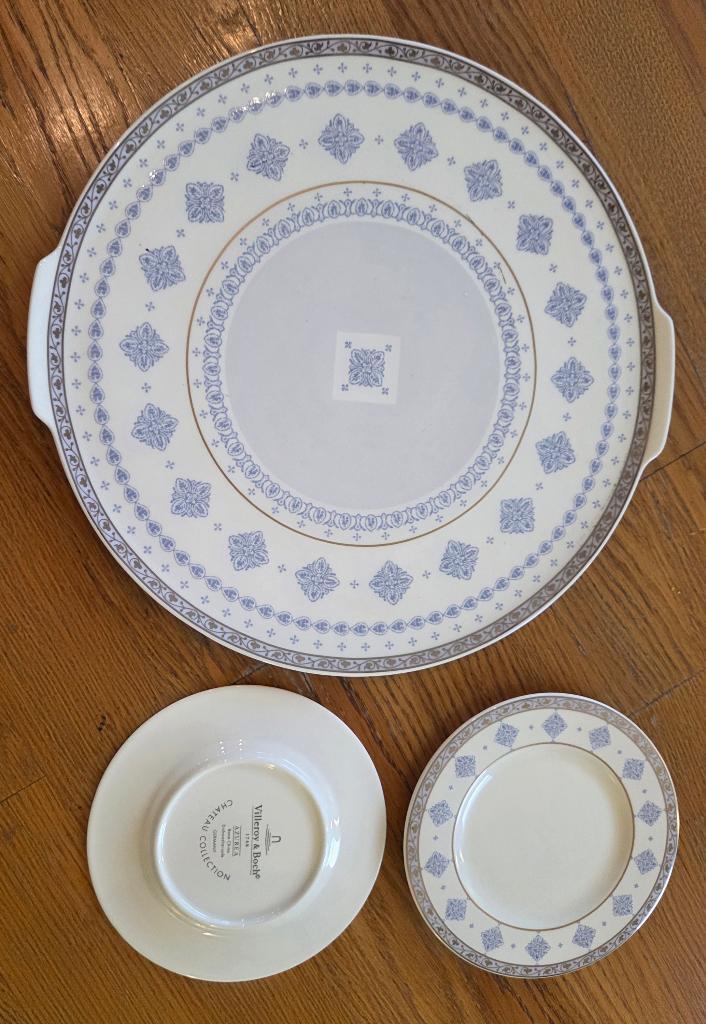 Villeroy en Boch servies Azurea, Huis en Inrichting, Keuken | Servies, Gebruikt, Bord(en), Overige stijlen, Porselein, Ophalen of Verzenden