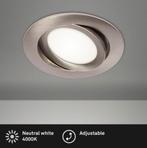 8x nieuw BRILONER LED Inbouwspot  Ø 106 mm nikkel mat, Kunststof, Nieuw, Ophalen of Verzenden, Led