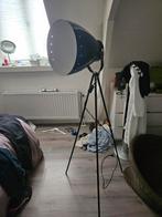 Industriële vloerlamp tripod zwart, Gebruikt, Ophalen of Verzenden, Metaal, 150 tot 200 cm