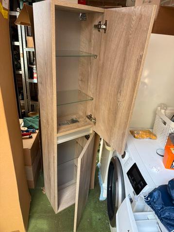 Hoge kast badkamer Oak Grain