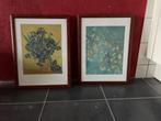 Van Gogh posters in lijst Amandelbloesem Zonnenbloemen, Rechthoekig Staand, Met lijst, Ophalen of Verzenden, Zo goed als nieuw