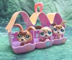 Littlest Pet Shop set – 3 puppy’s + hondenhok, Ophalen of Verzenden, Gebruikt