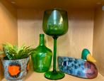 Vintage XXL roemer glas groen decoratie wijnglas retro, Huis en Inrichting, Woonaccessoires | Vazen, Ophalen of Verzenden, Nvt