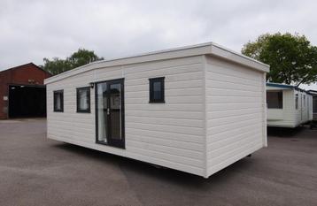 Kunststof chalet middenwoonkamer 2 slaapkamers dubbel glas beschikbaar voor biedingen