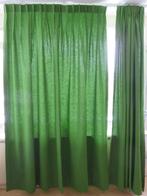 twee groene gordijnen, 120 cm breed per stuk, 235 cm hoog, Huis en Inrichting, Stoffering | Gordijnen en Lamellen, 100 tot 150 cm