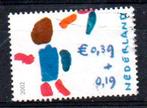 ‹(•¿•)› nl # 0028 kinderzegel 2002, Ophalen of Verzenden, Na 1940, Gestempeld