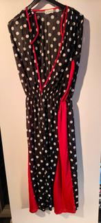 Zwarte jurk met witte stippen & rode accenten Armonia Italy, Maat 38/40 (M), Zwart, Ophalen of Verzenden, Armonia