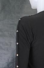 JOSEPH RIBKOFF🍂 stretch top drukknoop mouwen mt 38, Maat 38/40 (M), Verzenden, Zwart, Joseph Ribkoff