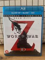 World War Z - Bluray 3D, Bluray & DVD, Ophalen of Verzenden, Zo goed als nieuw, Horror