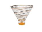 Nybro - Zweden - Handmade - slingervaas - glas - kristal, Antiek en Kunst, Ophalen of Verzenden