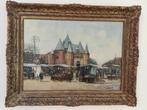 schilderij Amsterdam, Nieuwmarkt met Oude Waag, Antiek en Kunst, Ophalen