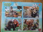 kinderpuzzels 4 in 1 dierenwereld van King heel en schoon 3+, Kinderen en Baby's, Speelgoed | Kinderpuzzels, 10 tot 50 stukjes