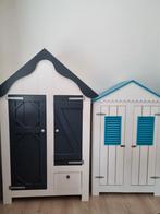 Prachtig houten huisjes kleding kast 2x, Kinderen en Baby's, Kinderkamer | Commodes en Kasten, 105 cm of meer, Minder dan 50 cm