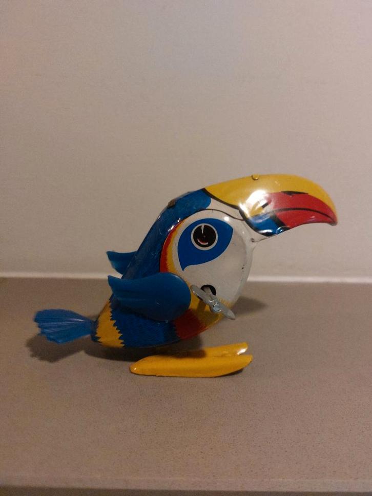 Vintage MTU Korea Blikken Toekan - Opwindbaar!, Antiek en Kunst, Antiek | Speelgoed, Ophalen of Verzenden