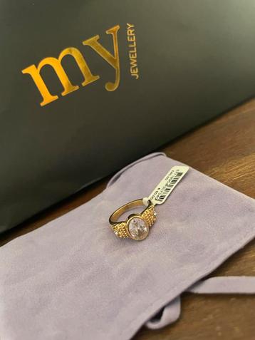 My Jewellery ring maat 16 goudkleurig transparant NIEUW beschikbaar voor biedingen
