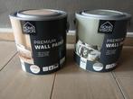 2 bussen verf Premium Wall Paint beige & groen, Doe-het-zelf en Verbouw, Verf, Beits en Lak, Ophalen, Nieuw, Verf, Minder dan 5 liter