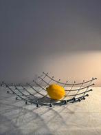 Vintage 80s strakke design fruitschaal chroom, *, Overige materialen, Gebruikt, Schaal