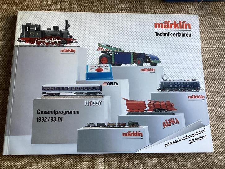 Märklin catalogus 1992/93 Duitstalig 368 blz nieuwstaat, Hobby en Vrije tijd, Modeltreinen | H0, Zo goed als nieuw, Boek, Tijdschrift of Catalogus