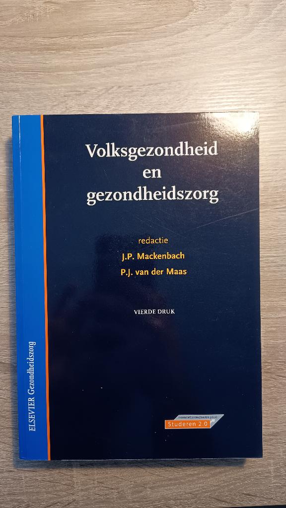 Volksgezondheid en Gezondheidszorg, 4e druk, Boeken, Studieboeken en Cursussen, J.P. mackenbach & P.J. van der Maas, Ophalen of Verzenden