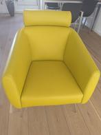 Leolux Marabis fauteuil - leder limegroen - als nieuw, Ophalen, Minder dan 75 cm, Zo goed als nieuw, Metaal