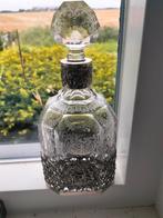 Antieke Kristallen Likeurfles met Zilveren Montuur, Antiek en Kunst, Antiek | Glas en Kristal, Ophalen of Verzenden