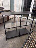 Strakke wandkast met glazen planken, Ophalen, Zo goed als nieuw