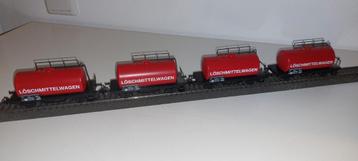 4 Märklin Kesselwagons " Loschmittelwagen"  beschikbaar voor biedingen