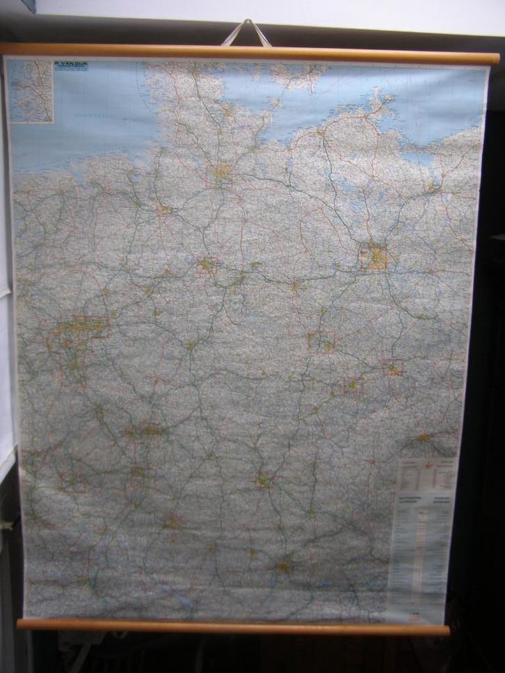 Zeer gedetailleerde landkaart van compleet Duitsland na 1999, Boeken, Atlassen en Landkaarten, Gelezen, Landkaart, Duitsland, 2000 tot heden