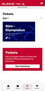 Ajax Olympiakos 3 kaarten naast elkaar vak 402 - Zuid 2, Tickets en Kaartjes, Sport | Voetbal, Seizoenskaart, Drie personen of meer