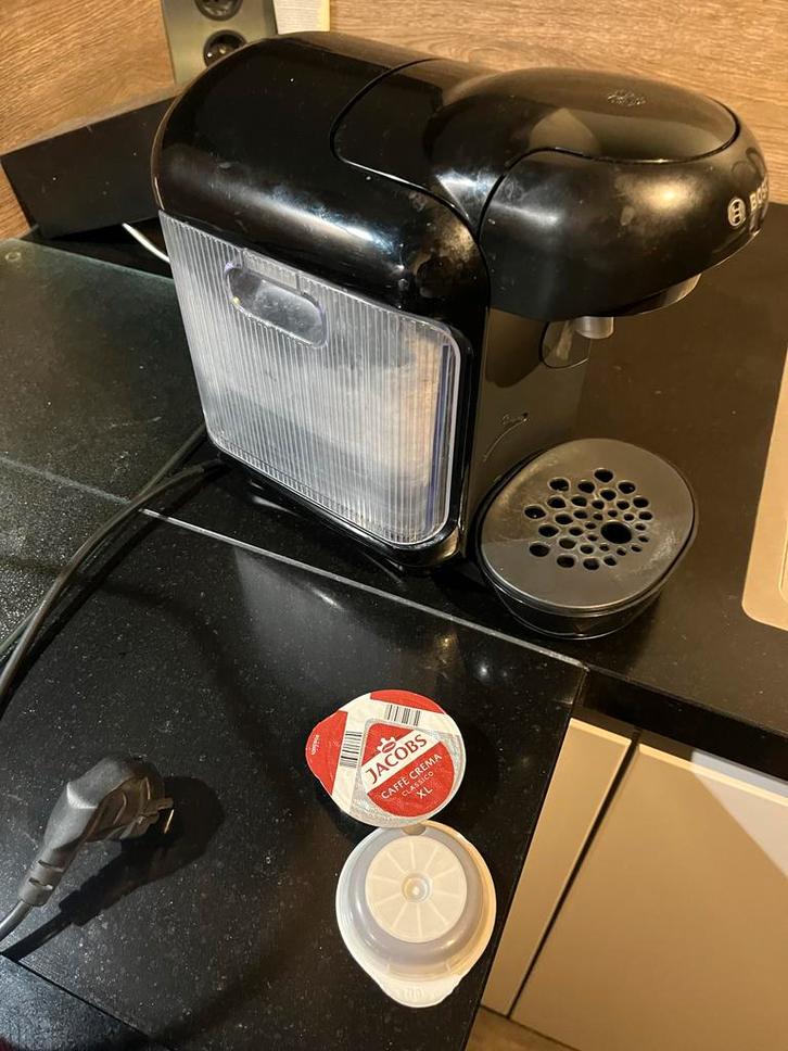 Bosch Tassimo Koffieapparaat, Witgoed en Apparatuur, Koffiezetapparaten, Gebruikt, Koffiepads en cups, Koffiemachine, 1 kopje