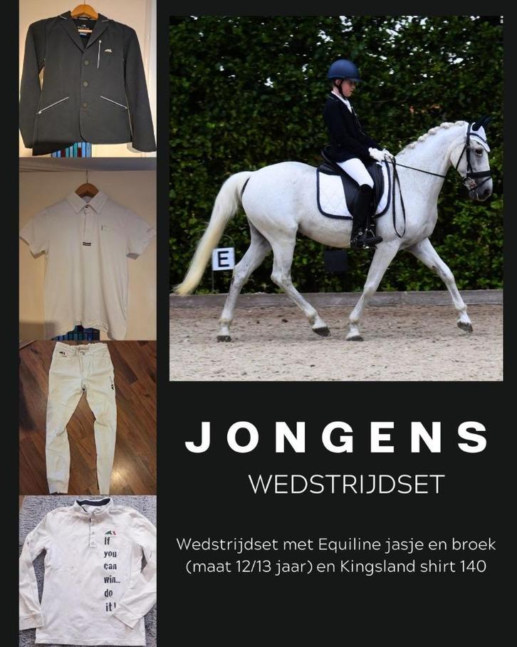 Equiline jongens wedstrijdset maat 12/ 13 jaar, Dieren en Toebehoren, Paardrijkleding, Gebruikt, Kinderen, Bovenkleding, Overige soorten