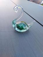 Glazen Zwaan Ornament, Ophalen of Verzenden, Minder dan 50 cm, Groen, Glas
