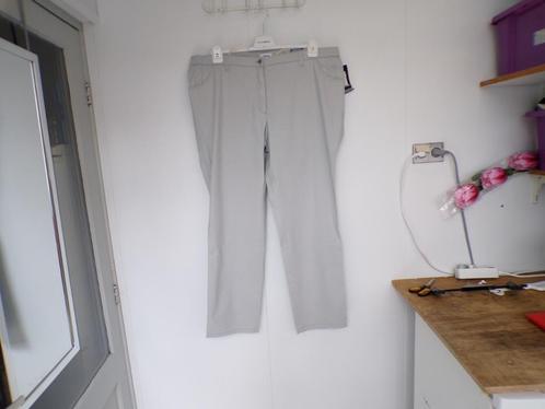 Grijze lange katoenen broek KjBrand Betty CS 52 nieuw!, Kleding | Dames, Grote Maten, Nieuw, Broek of Spijkerbroek, Grijs, Ophalen of Verzenden