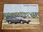 Leaflet Maserati Khamsin, Ophalen of Verzenden, Zo goed als nieuw, Overige merken