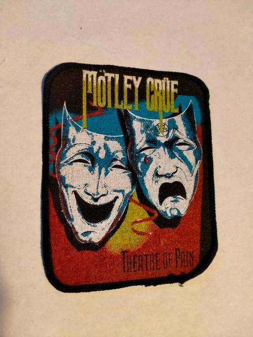 Motley Crue Theatre of Pain vintage glamrock kleding patch, Verzamelen, Muziek, Artiesten en Beroemdheden, Zo goed als nieuw, Kleding