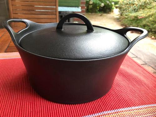 t.k.Hackman Finland braadpan gietijzer 25cm INDUCTIE, Huis en Inrichting, Keuken | Potten en Pannen, Zo goed als nieuw, Koekenpan of Braadpan